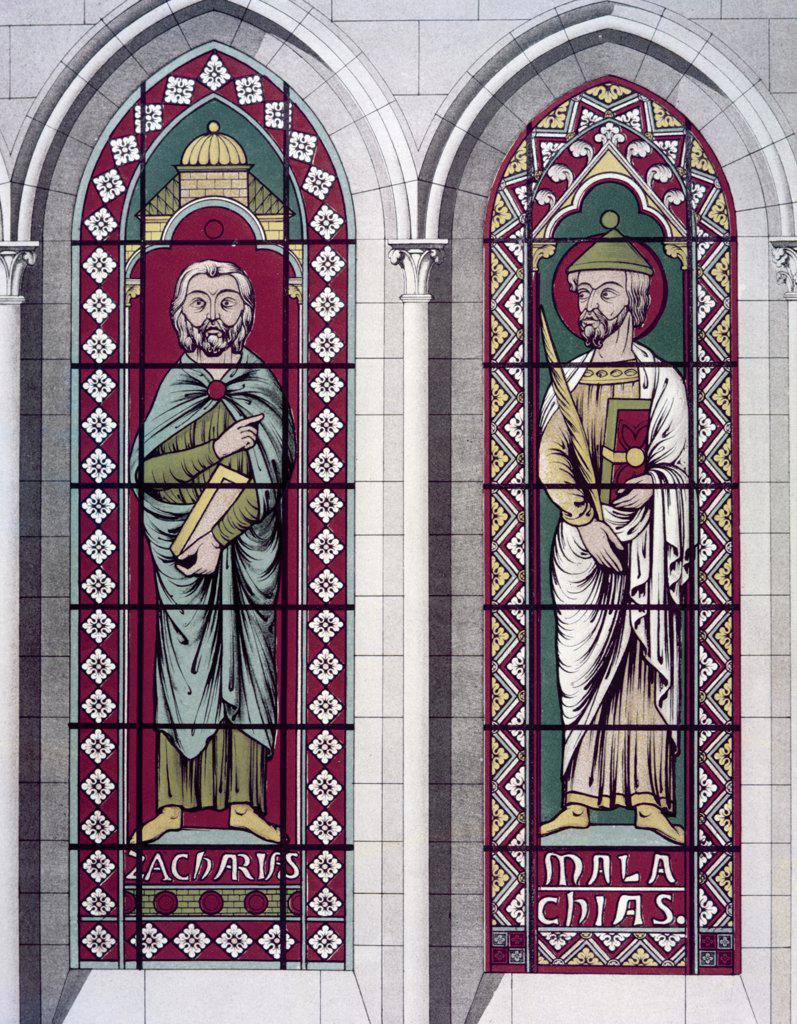 Prophets, The Zacharias And Malachi, 13th Century, Stained Glass, STAINED GLASS