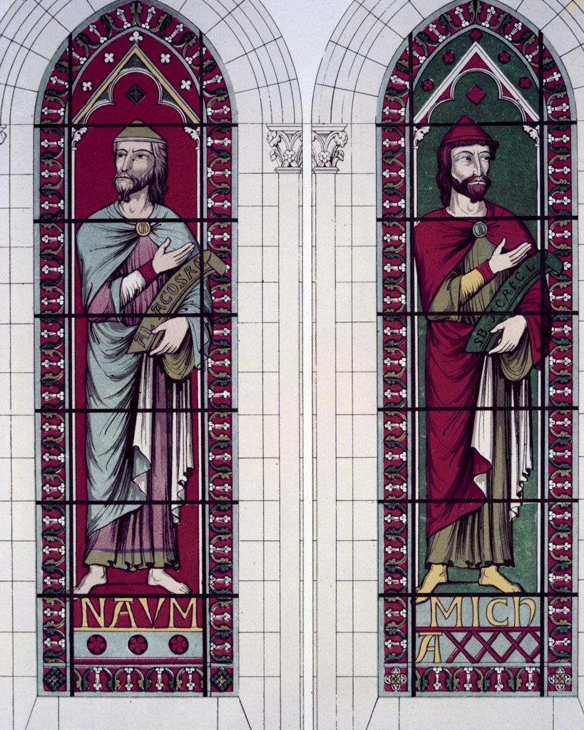Prophets, The Nahum And Micah, 13th Century, Stained Glass, STAINED GLASS