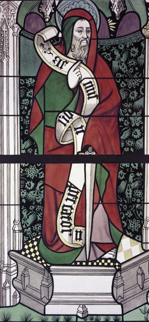 Apostle Simon,  stained glass,  13th century