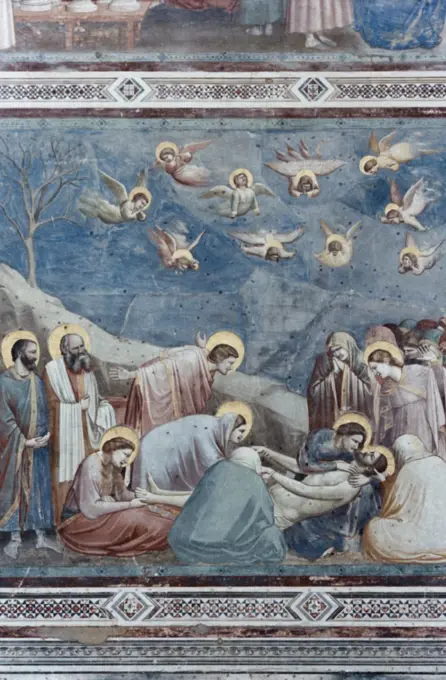 Deposition of Christ,  The, 1304-1305, Giotto, (ca.1266-1337/Italian), Fresco, Capella Scrovegni,  Padua,  Italy