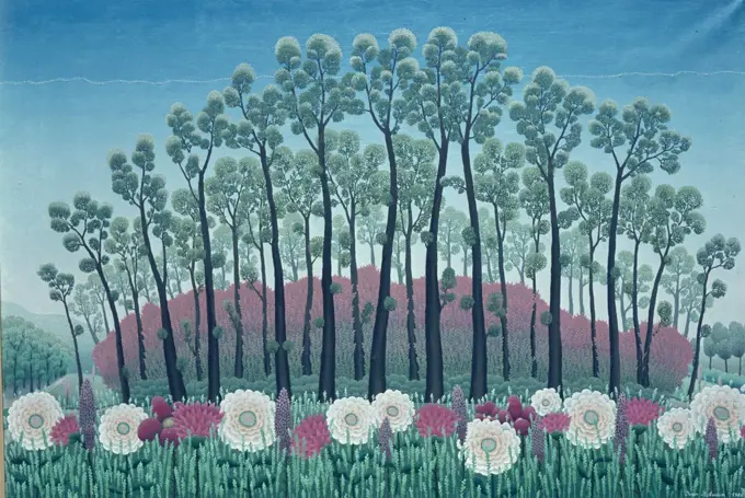 Flowers and Trees of World by Ivan Rabuzin,  painting