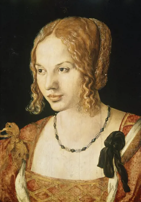 Portrait of a Venetian Lady  1505 Albrecht Durer (1471-1528/German) Oil on Wood Panel   Museum of Art History, Vienna 