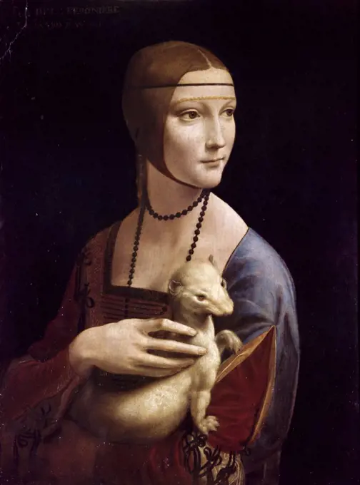 Portrait of Cecilia Gallerani (Lady with an Ermine) Leonardo da Vinci (1452-1519/Italian) Czartoryski Museum Cracow, Poland 