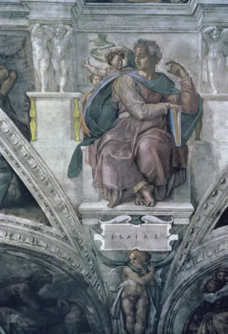 The Prophet Isaiah  Michelangelo Buonarroti (1475-1564/Italian)  Fresco  Sistine Chapel, Vatican 