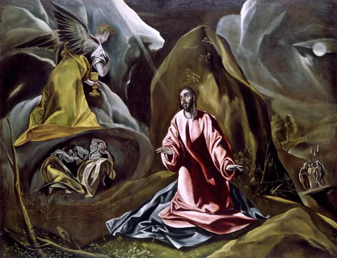 The Agony in the Garden 1590-1600 El Greco (1541-1614/ Greek) Oil on Canvas National Gallery, London