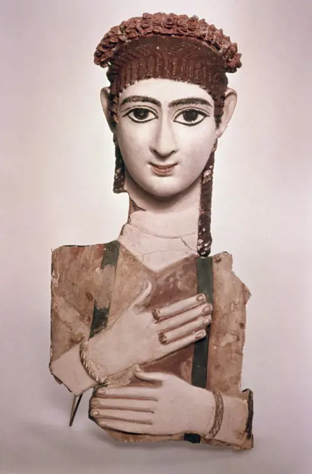 Mask of a Woman 100 B.C. Egyptian Art Staatliche Museen Preussischer Kulturbesitz, Berlin, Germany
