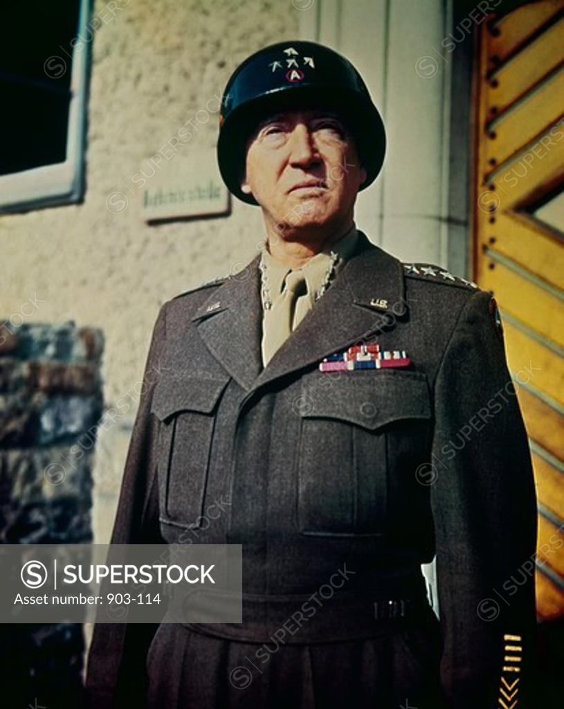 Stock Photo: 903-114 George S. Patton General U.S. Army (1885-1945)