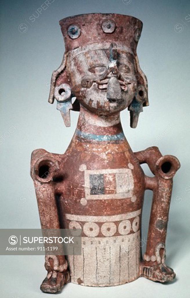 Stock Photo: 911-1199 Painted Figure Pre-Columbian