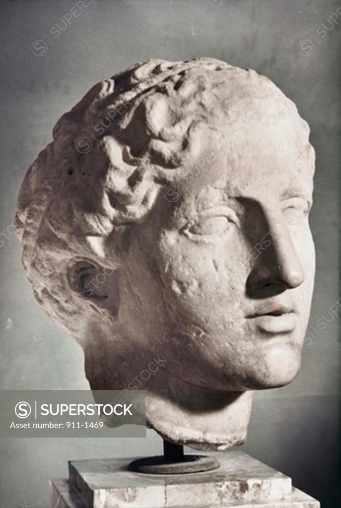 Stock Photo: 911-1469 Bust Of A Diety  440 B.C. Greek Art(- ) Marble