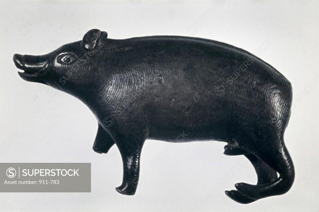 Stock Photo: 911-783 Bronze Boar Iron Age C. 1200 B.C. Artist Unknown Sculpture