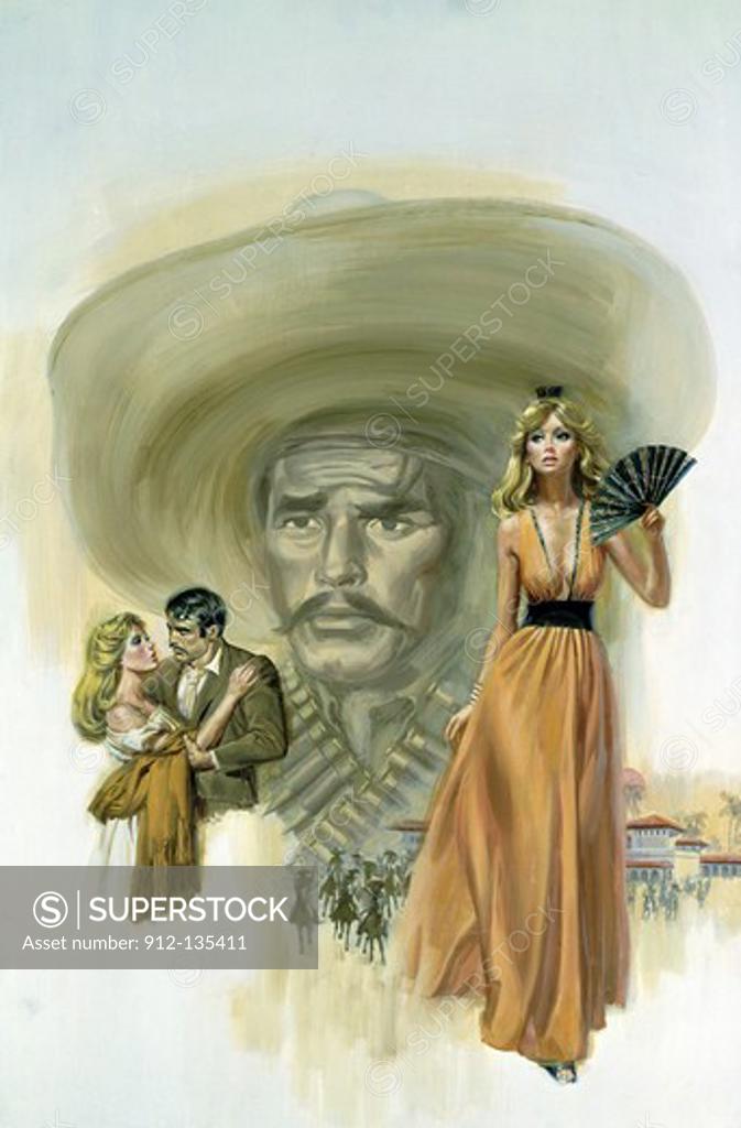Stock Photo: 912-135411 Painting of man in sombrero and woman holding fan