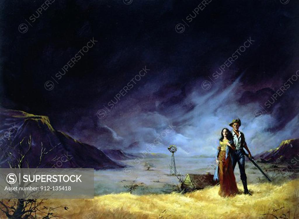 Stock Photo: 912-135418 Painting of couple on ranch, Prairie Fever, Copeland