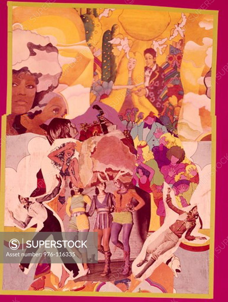 Stock Photo: 976-116335 Groovy 70's Magazine Collage, Poster