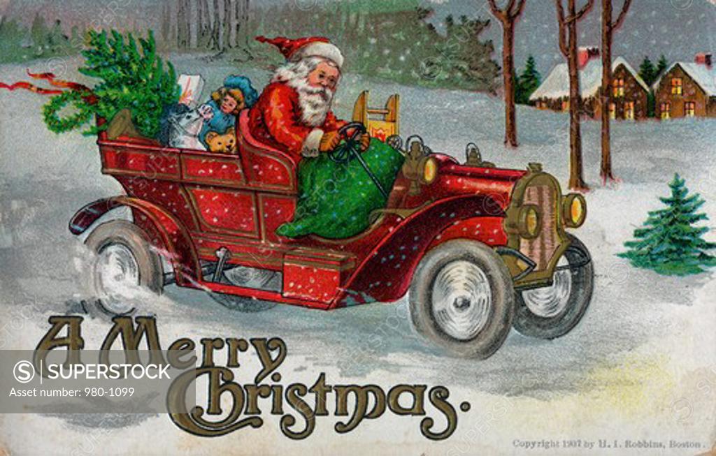 Stock Photo: 980-1099 A Merry Christmas Nostalgia Cards