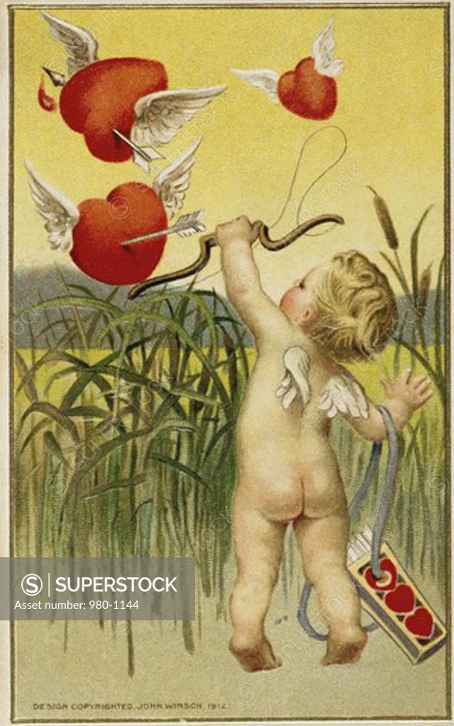 Stock Photo: 980-1144 St. Valentine's Greeting 1912 Nostalgia Cards 