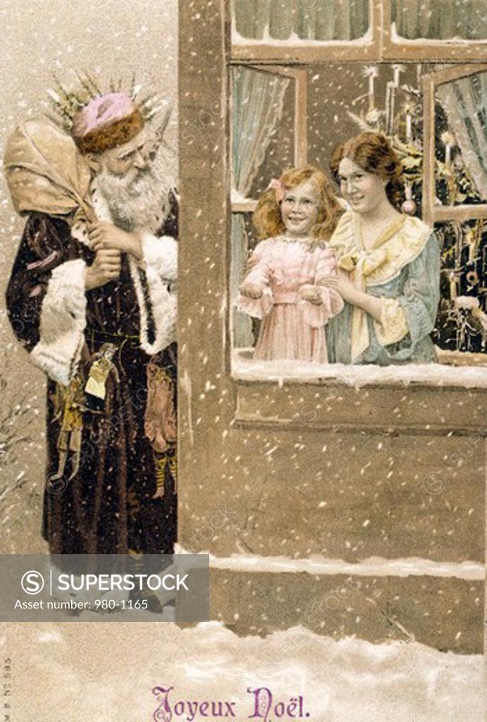 Stock Photo: 980-1165 Joyeux Noel, Nostalgia Cards