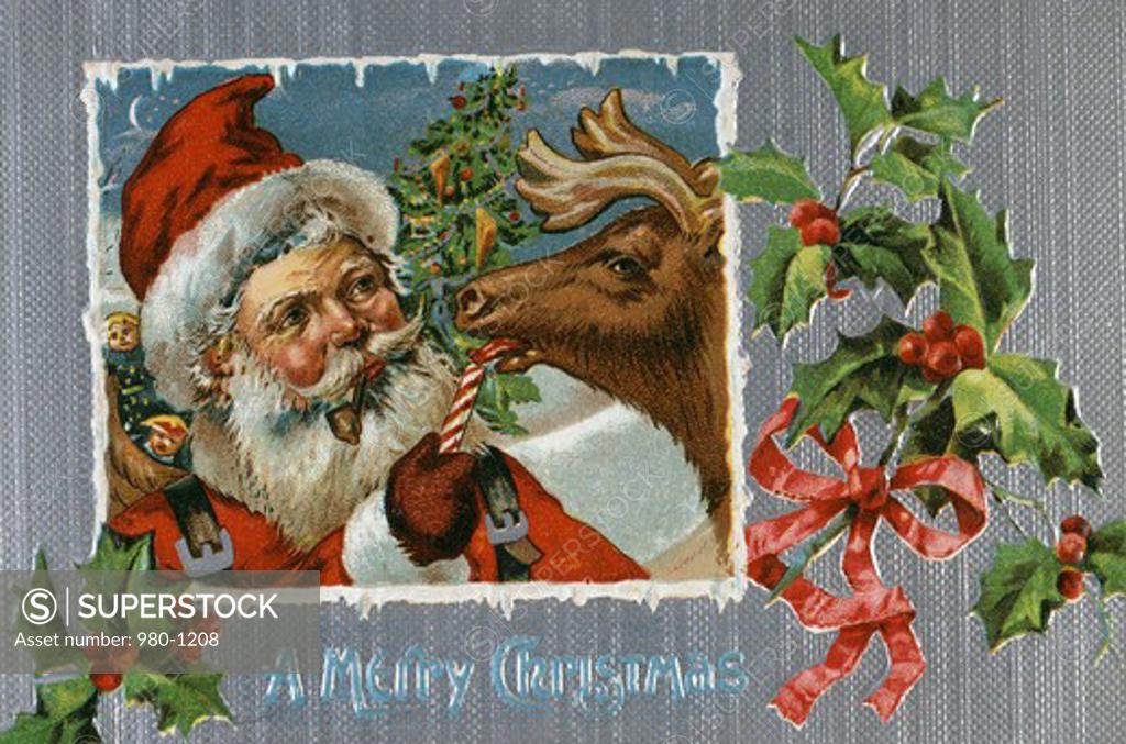 Stock Photo: 980-1208 A Merry Christmas Nostalgia Cards