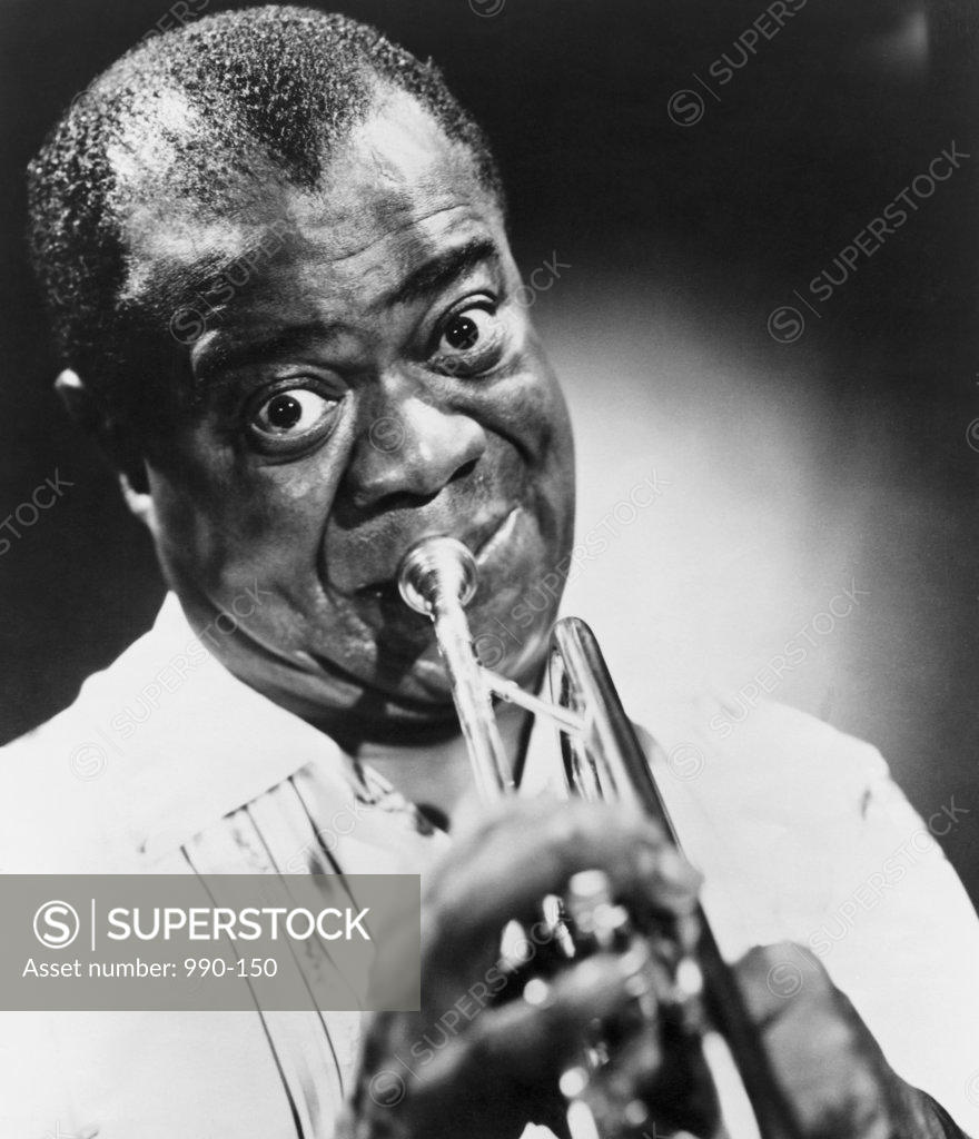 Stock Photo: 990-150 Louis Armstrong American Jazz Trumpeter (1900-1971)