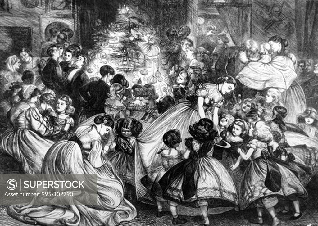 Stock Photo: 995-102790 Christmas Traditions by unknown artist, print