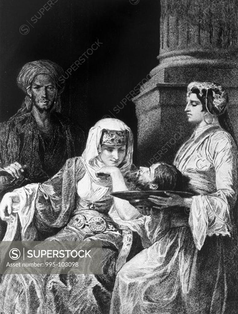 Stock Photo: 995-103098 The Head of John the Baptist Presented on a Platter to Herodias Artist Unknown