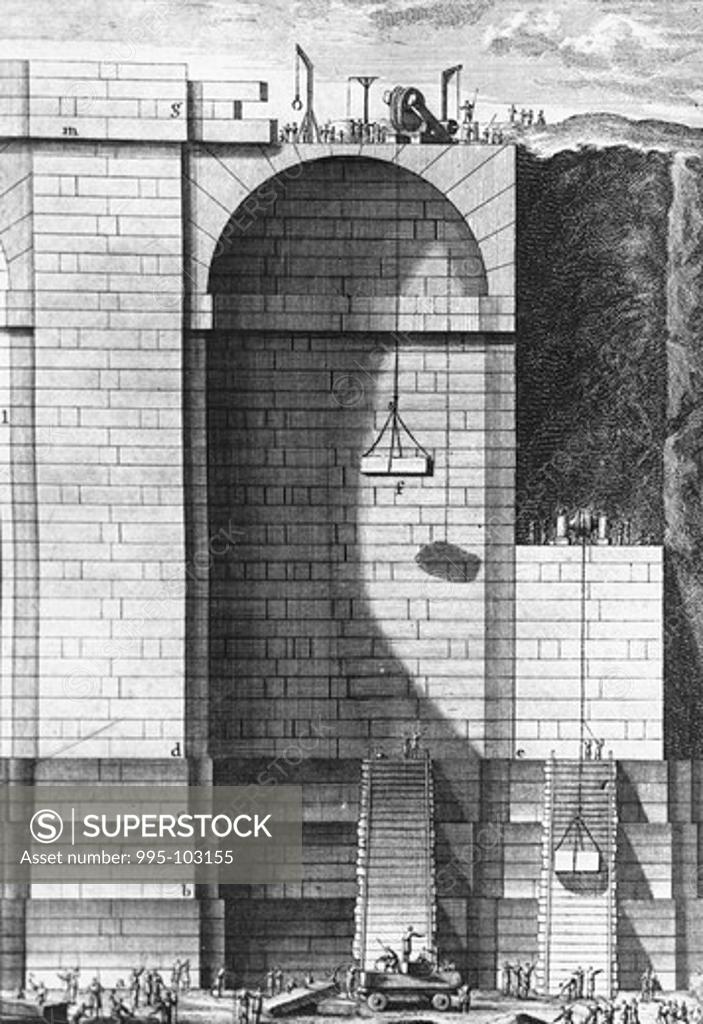 Stock Photo: 995-103155 The Construction of the Foundations for Solomon's Temple Artist Unknown