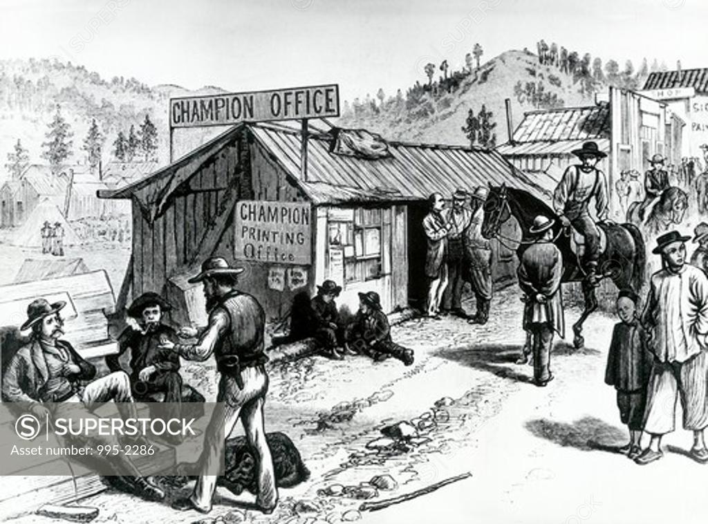 Stock Photo: 995-2286 When The West Was Really Wild, Deadwood City, Dakota, 1877