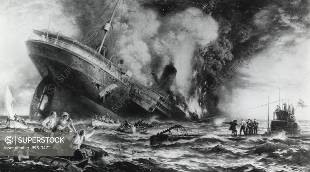 Stock Photo: 995-3472 Lusitania: Sunk Without a Trace Jean Leon Gerome Ferris (1863-1930 American) 