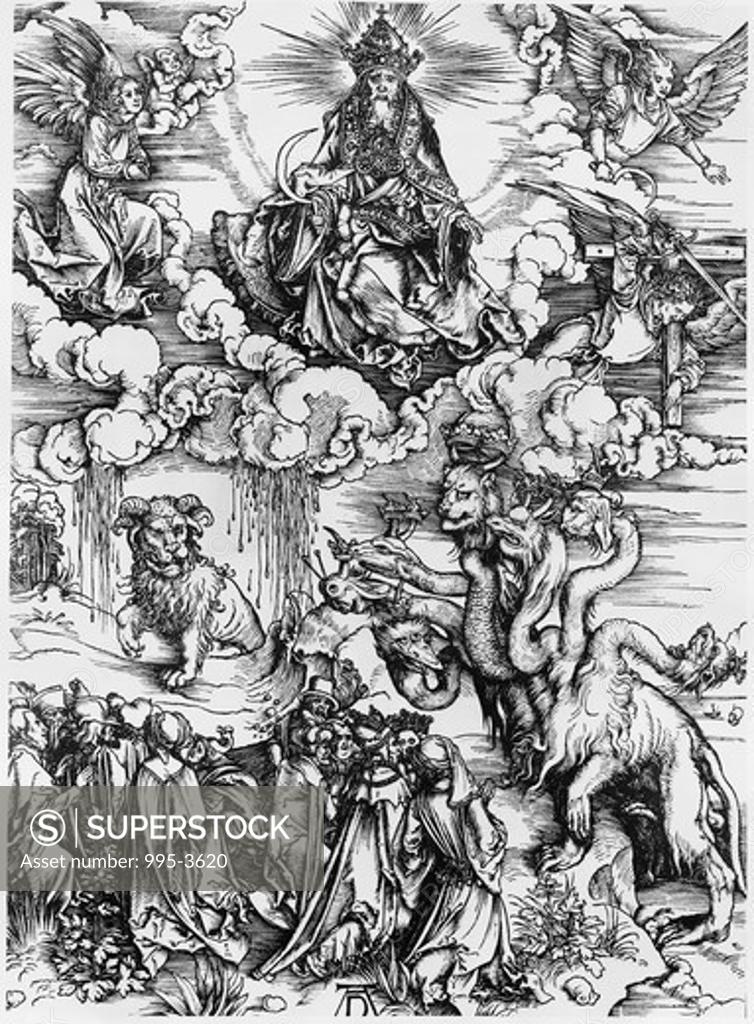 Stock Photo: 995-3620 The Whore of Babylon Albrecht Durer (1471-1528 German) Engraving