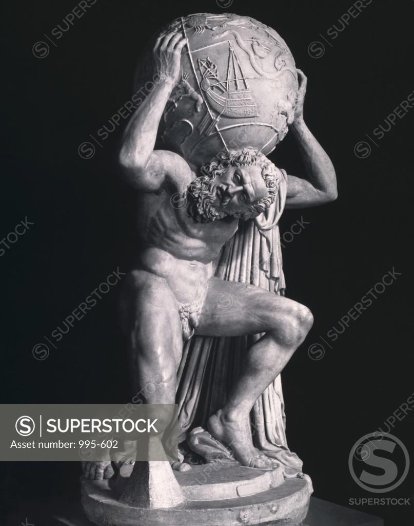 Stock Photo: 995-602 Atlas  Sculpture  Palazzo Farnese  Farnese Gallery, Rome   