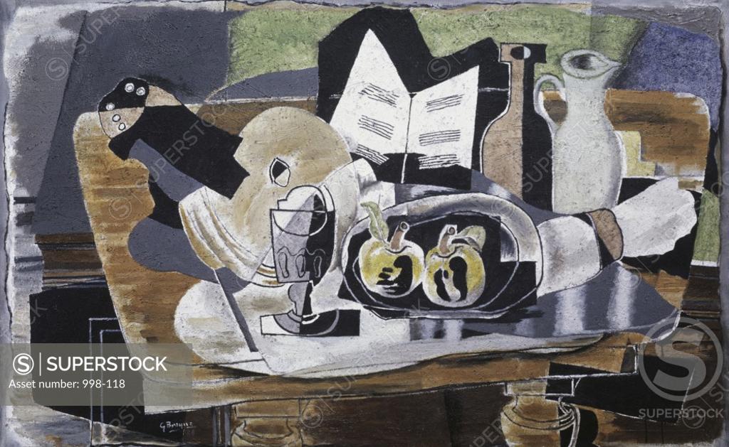 Stock Photo: 998-118 The Table by Georges Braque, 1882-1963