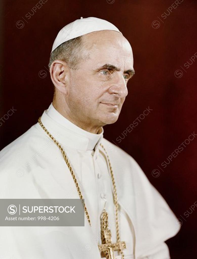Stock Photo: 998-4206 Pope Paul VI (1897-1978) Roman Catholic Pope (1963-1978)  