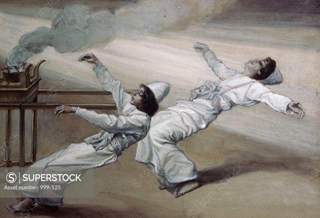 Stock Photo: 999-125 The Two Priests are Destroyed James Tissot (1836-1902 French) Jewish Museum, New York City
