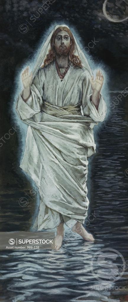 Stock Photo: 999-138 Jesus Walking on the Sea James Tissot (1836-1902 French)
