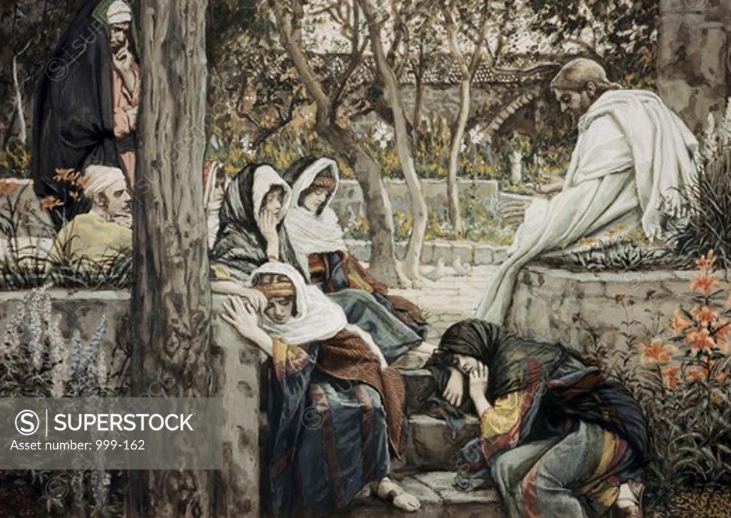 Stock Photo: 999-162 Jesus at Bethany 1886-1894 James Tissot  (1836-1902/French) Gouache Brooklyn Museum, New York, USA