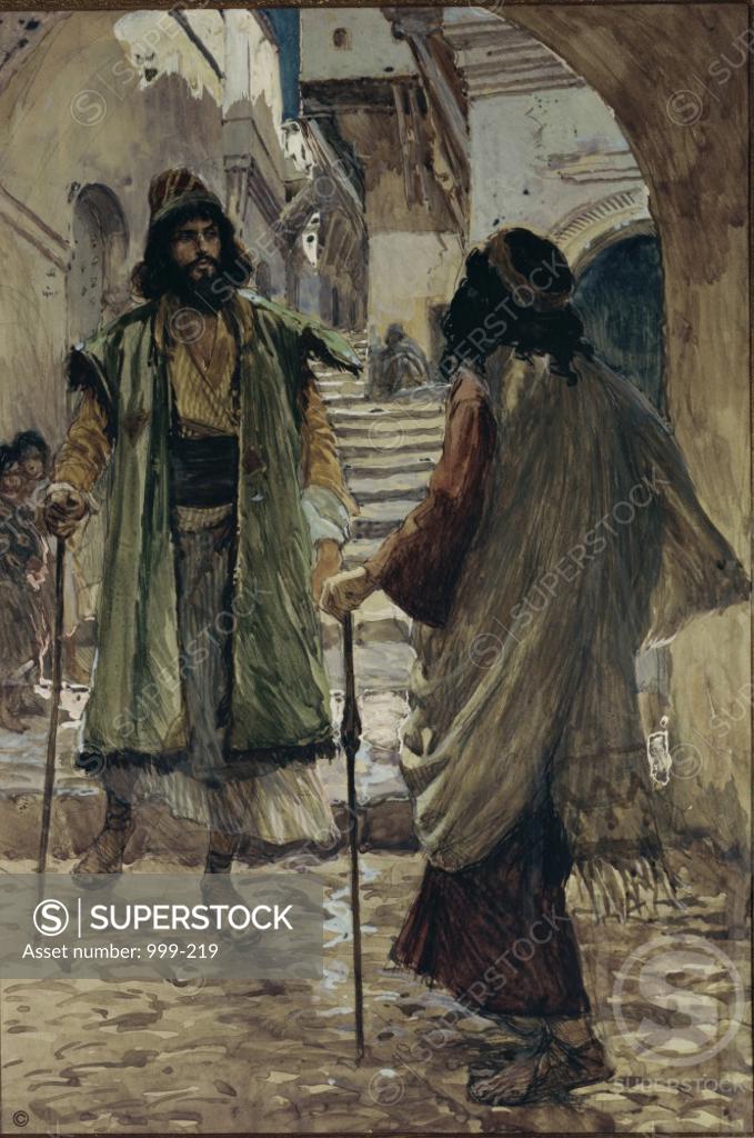 Stock Photo: 999-219 Saul Meeteth with Samuel James Tissot (1836-1902/French) Watercolor on paper Jewish Museum, New York