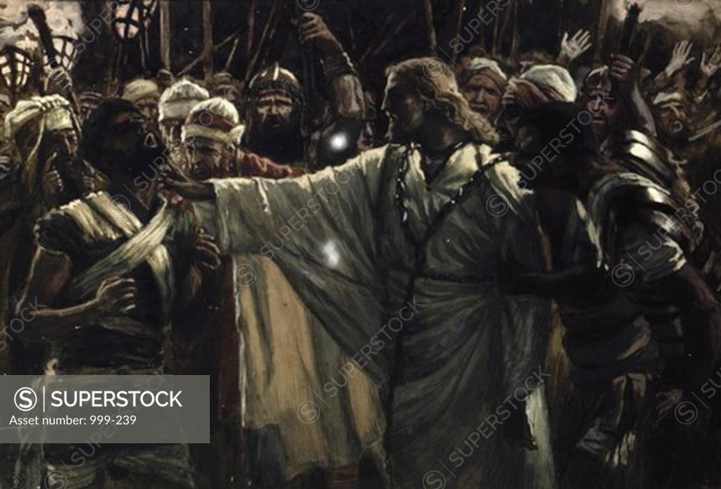 Stock Photo: 999-239 Christ Healing the Ear of Malchus James Tissot (1836-1902 French)