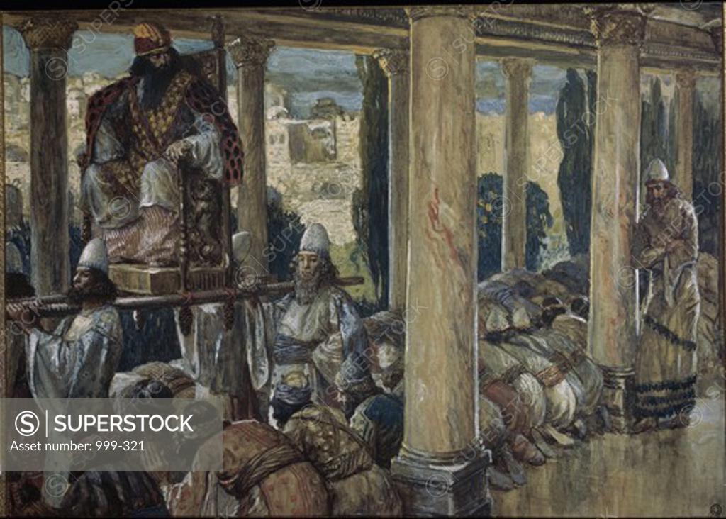 Stock Photo: 999-321 Mordecai and His Triumphant Enemy James Tissot (1836-1902 French) Jewish Museum, New York