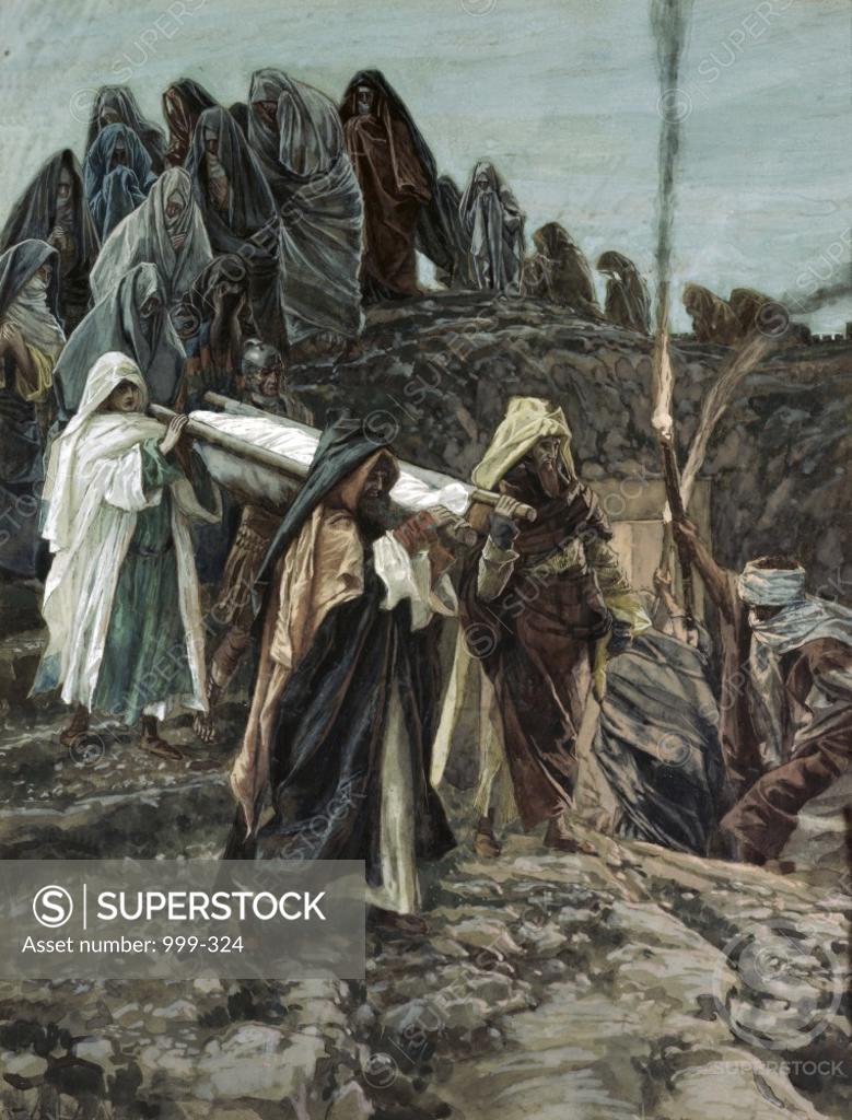 Stock Photo: 999-324 Christ Carried to the Tomb James Tissot (1839-1902/ French)