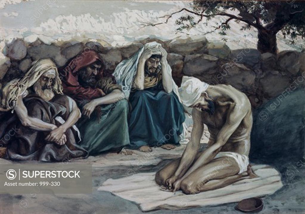 Stock Photo: 999-330 Job and His Three Friends James Tissot (1836-1902 French) Jewish Museum, New York