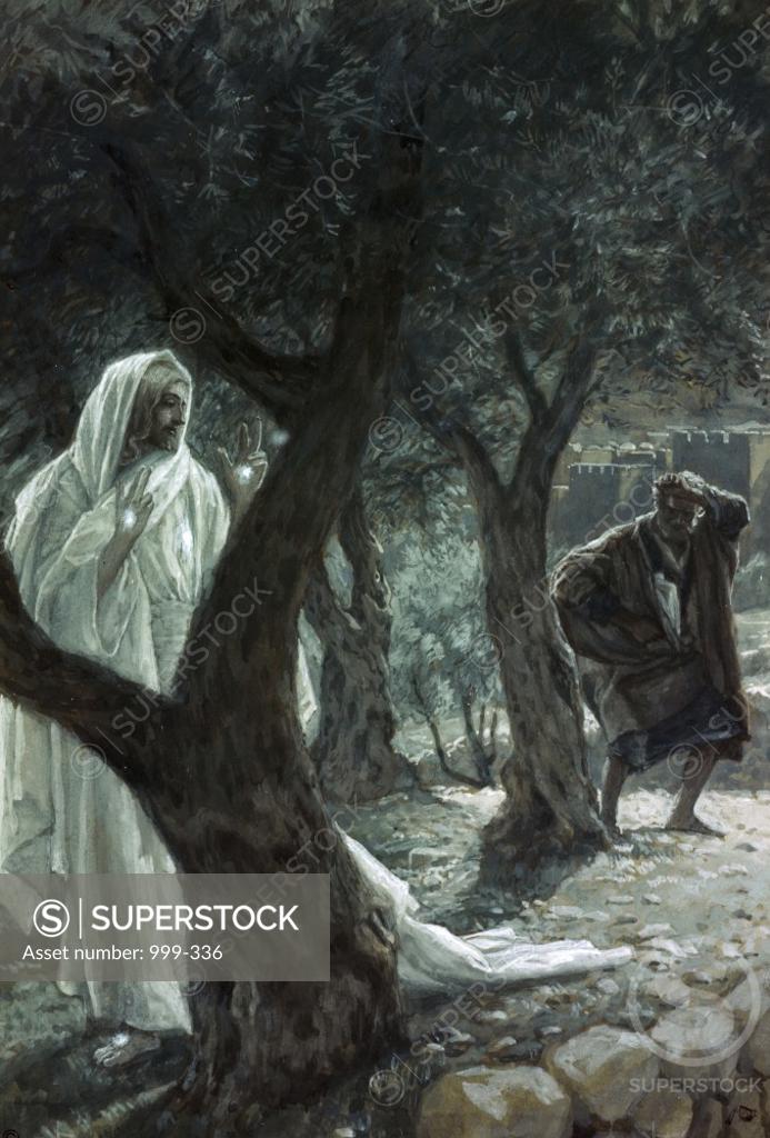 Stock Photo: 999-336 Christ Appearing to Peter James Tissot (1836-1902/ French) Watercolor on Paper