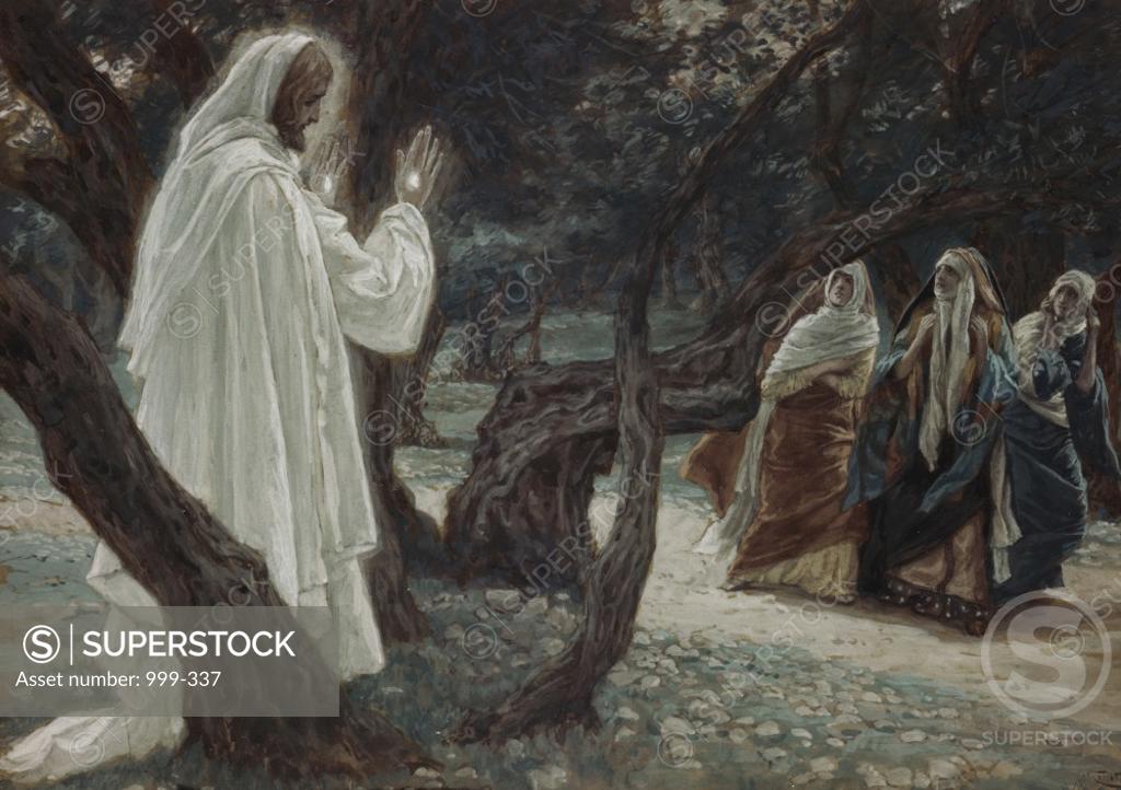 Stock Photo: 999-337 Christ Appears to the Holy Women  James Tissot (1836-1902/ French) Watercolor on Paper
