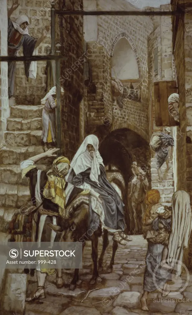 Joseph Seeks Lodging at Bethlehem James Tissot (1836-1902 French)