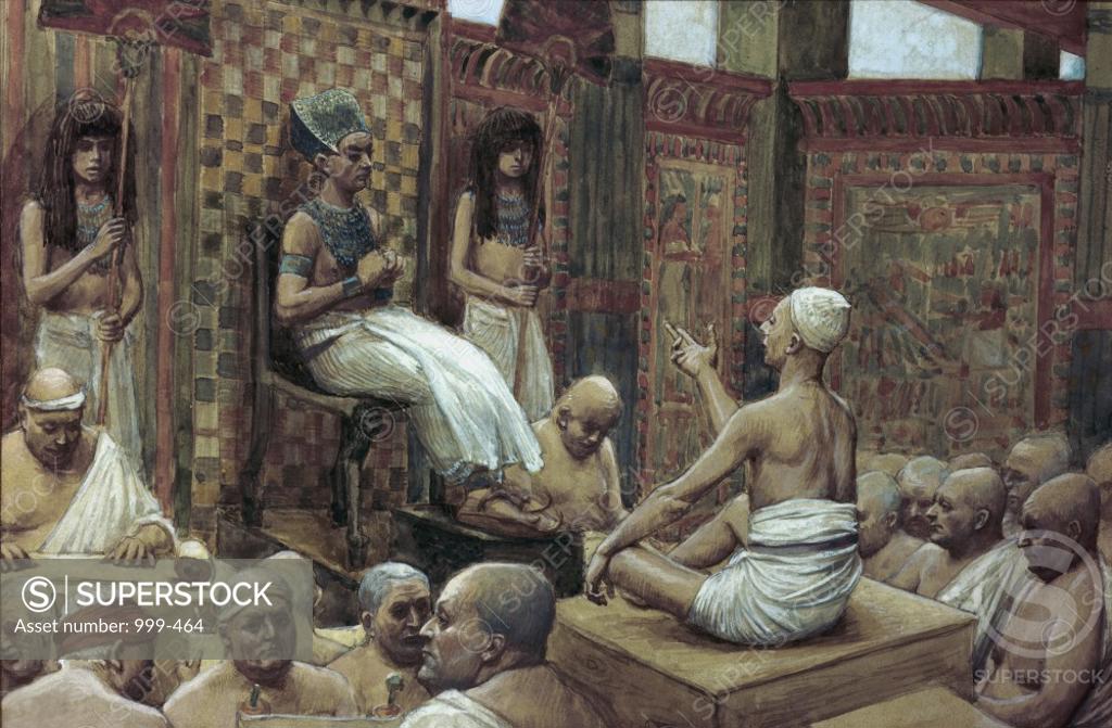 Stock Photo: 999-464 Joseph Interprets Pharaoh's Dream  James J. Tissot (1836-1902/ French)  Jewish Museum, New York 