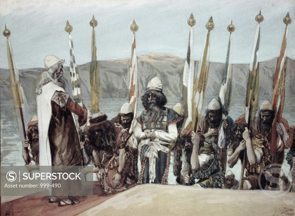 Stock Photo: 999-490 MOSES BLESSETH JOSHUA BEFORE THE HIGH PRIESTS James Tissot (1836-1902/French) Jewish Museum, New York
