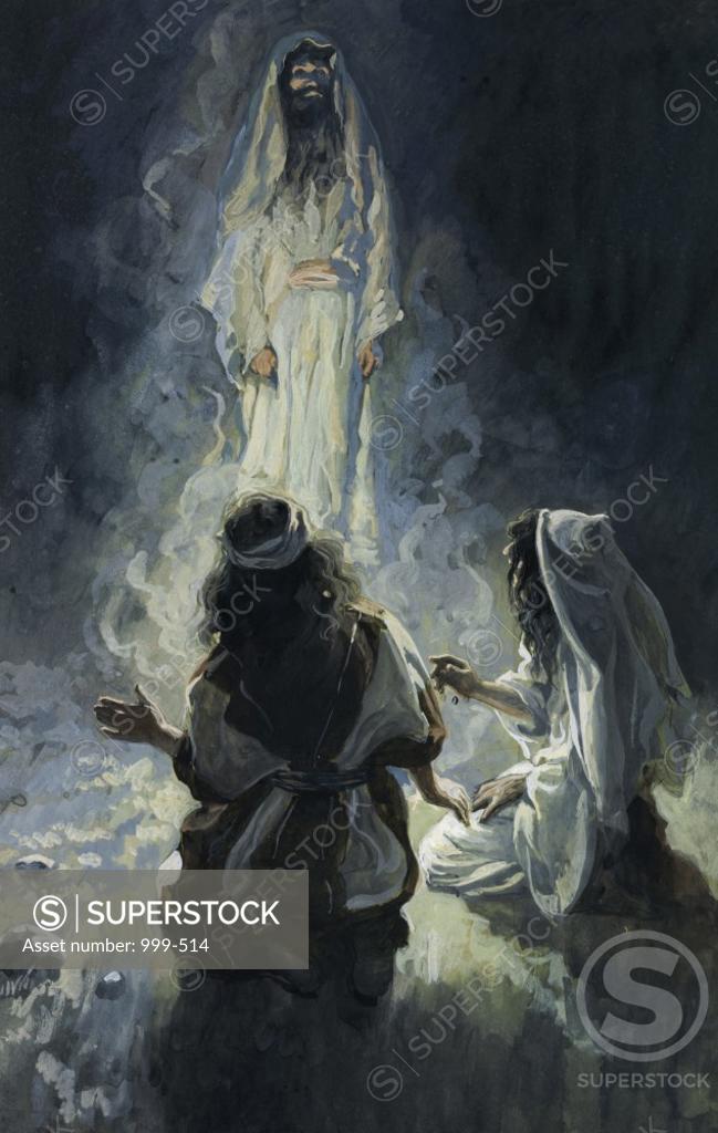 Stock Photo: 999-514 Saul and the Witch of Endor  James J. Tissot (1836-1902/French)  Jewish Museum, New York 
