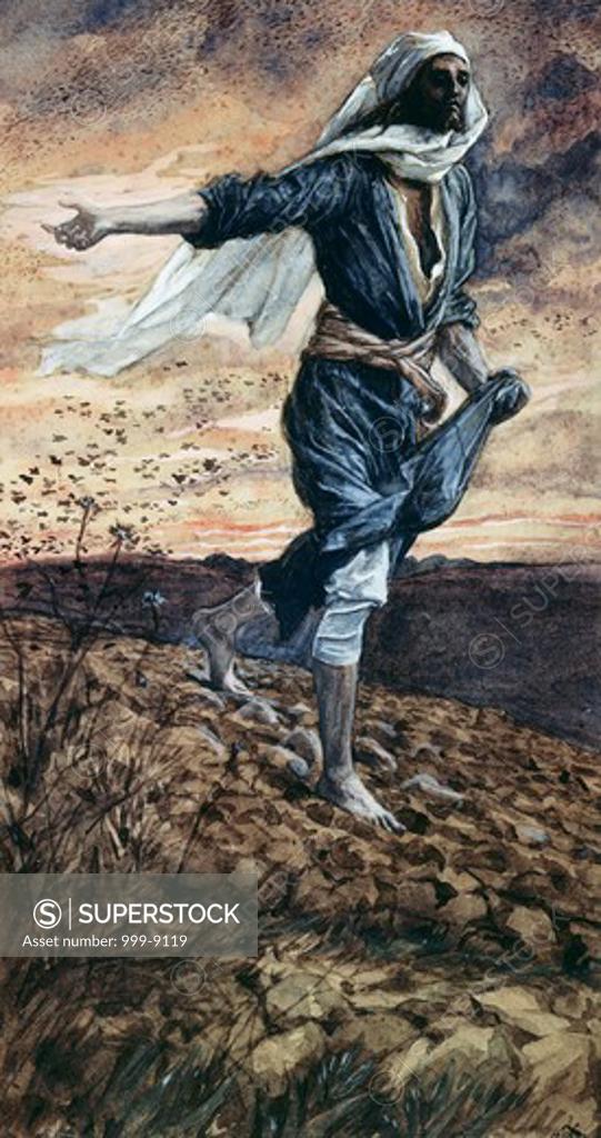 Stock Photo: 999-9119 The Parable of the Sower James Tissot (1836-1902 French) 