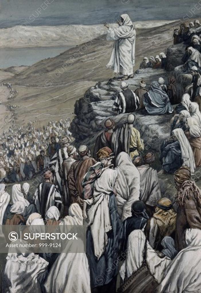Stock Photo: 999-9124 Sermon on the Mount  James Tissot (1836-1902 French)