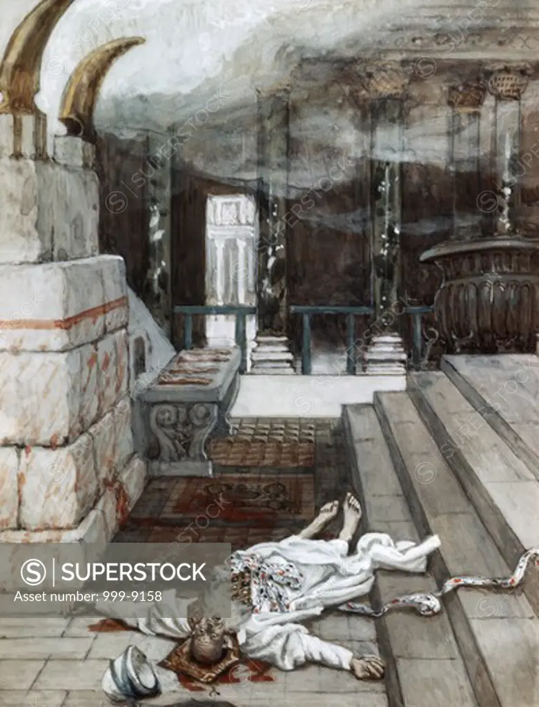 Zacharias Killed Between the Temple & the Altar James Tissot (1836-1902/French) 