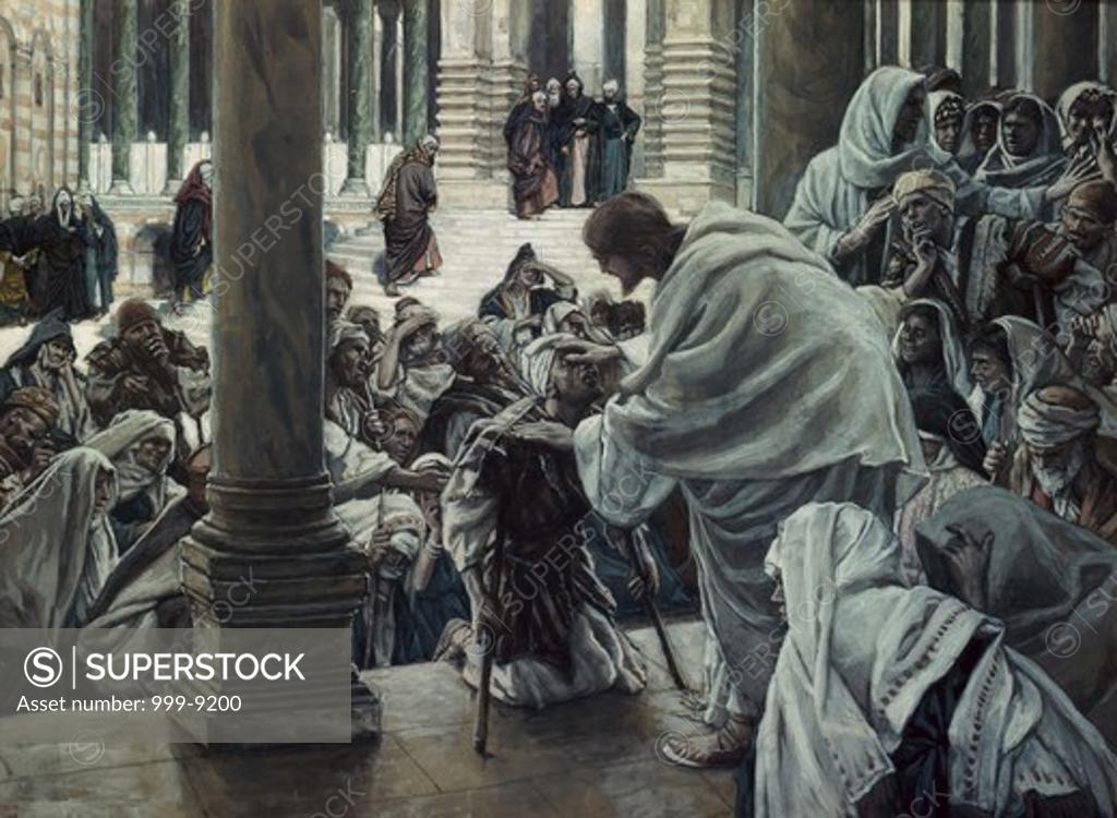 Stock Photo: 999-9200 Healing the Lame in the Temple James Tissot (1836-1902 French)
