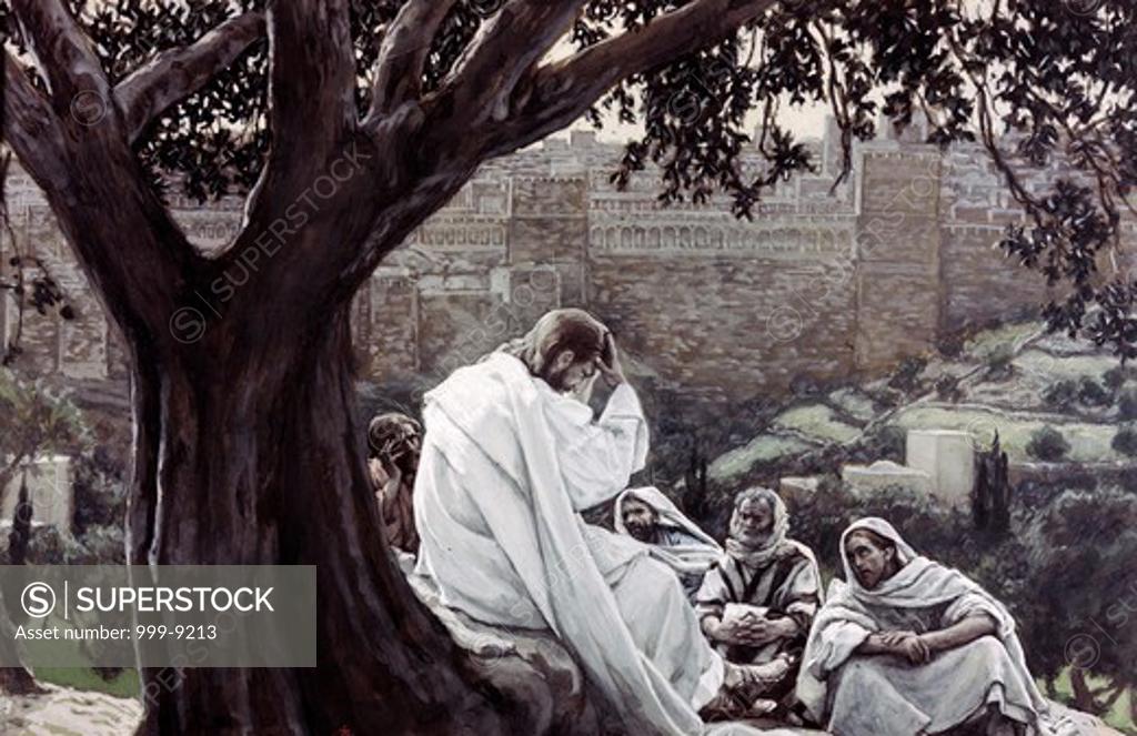 Stock Photo: 999-9213 Christ Fortelling the Destruction of the Temple James Tissot (1836-1902 French) 